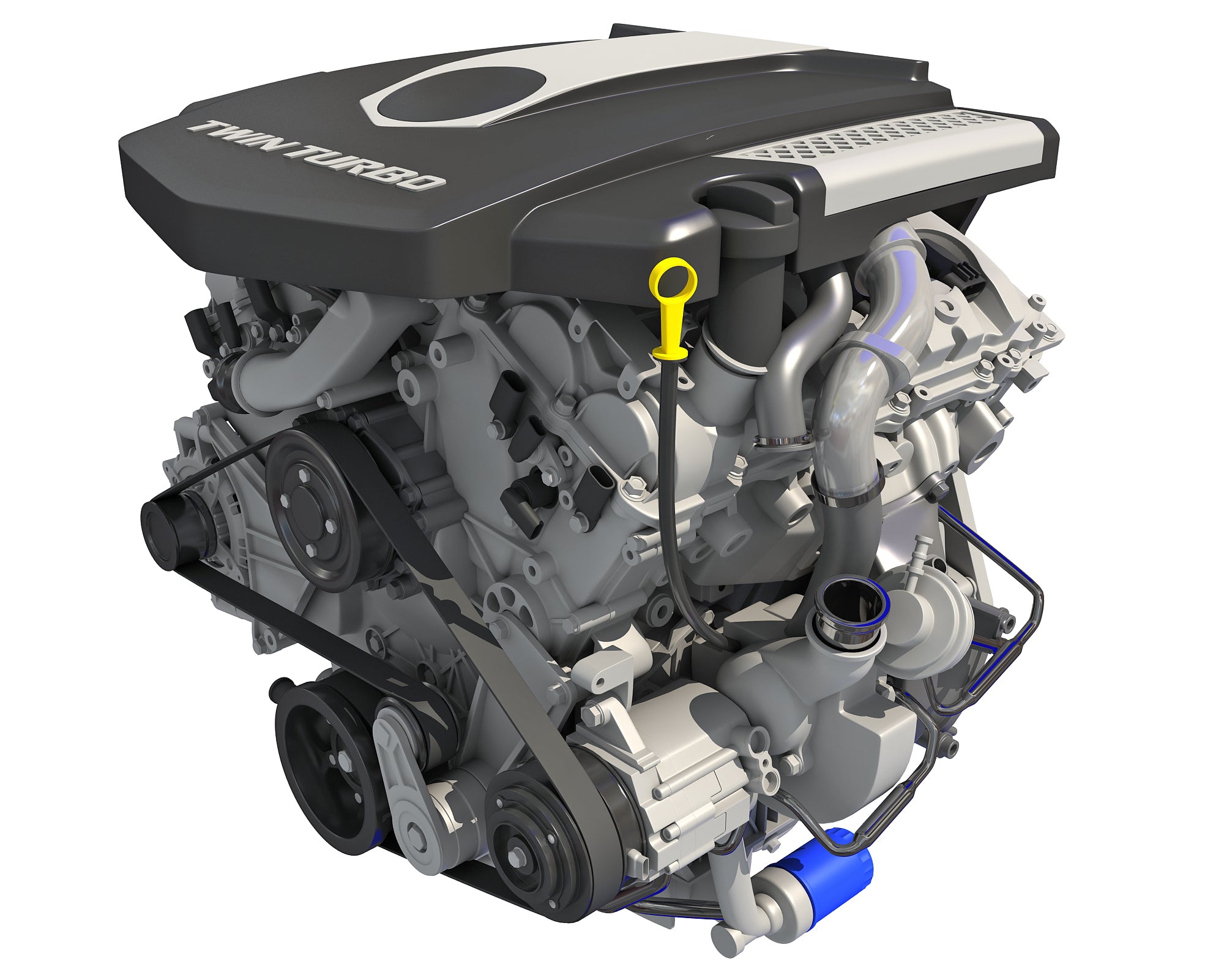 Animated V6 Engine