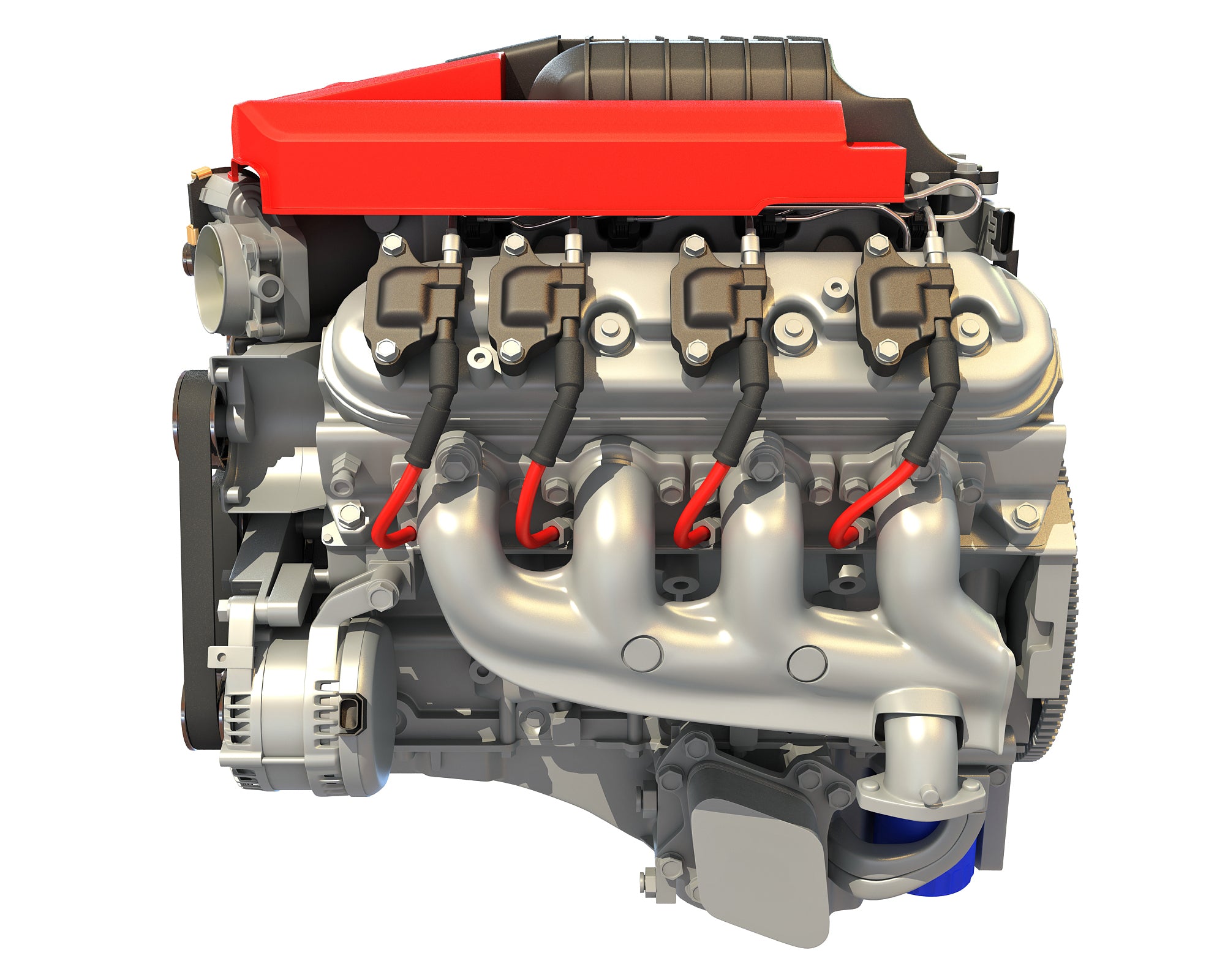 3D Models V8 Supercharged Engine