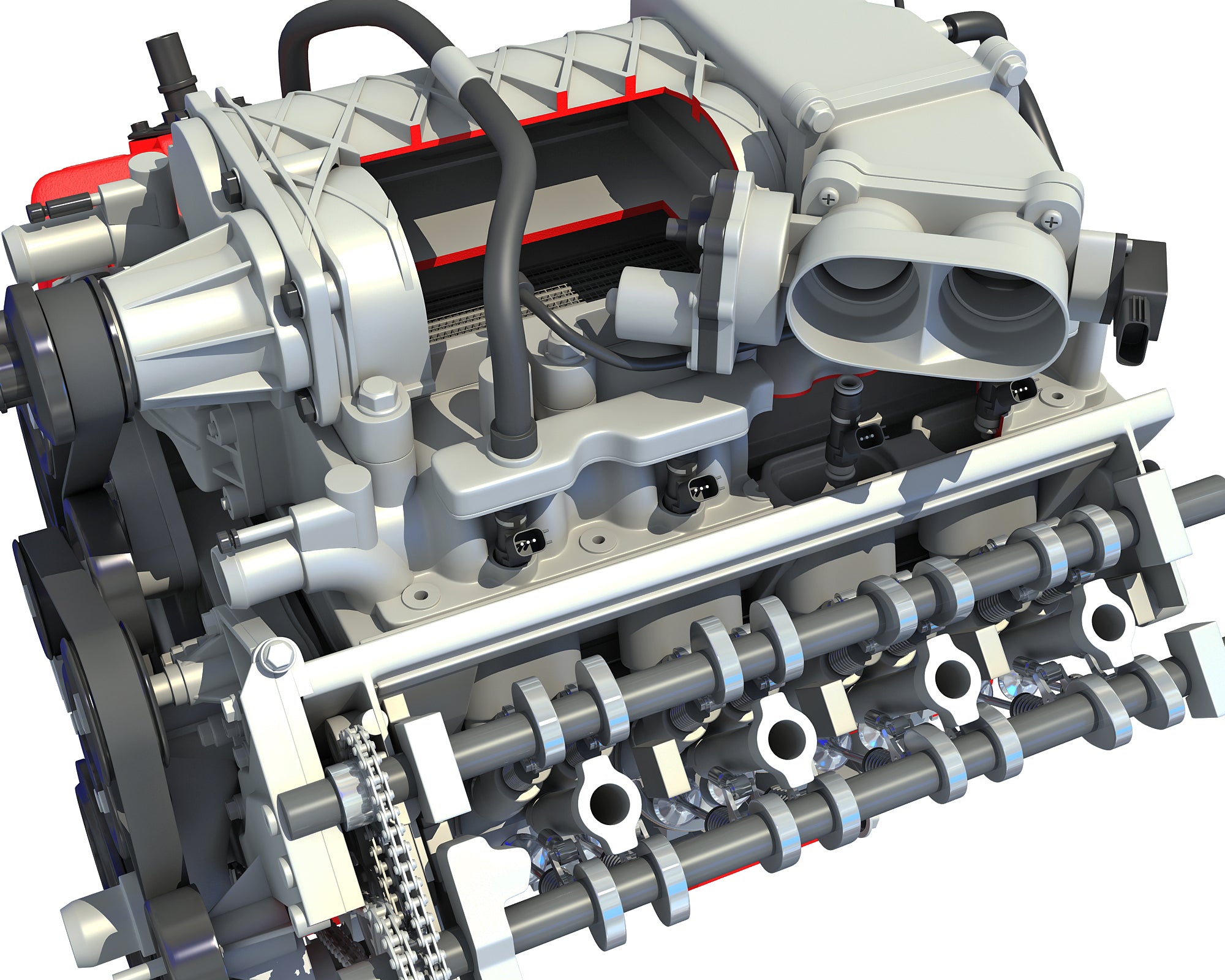 Cutaway V8 Engine