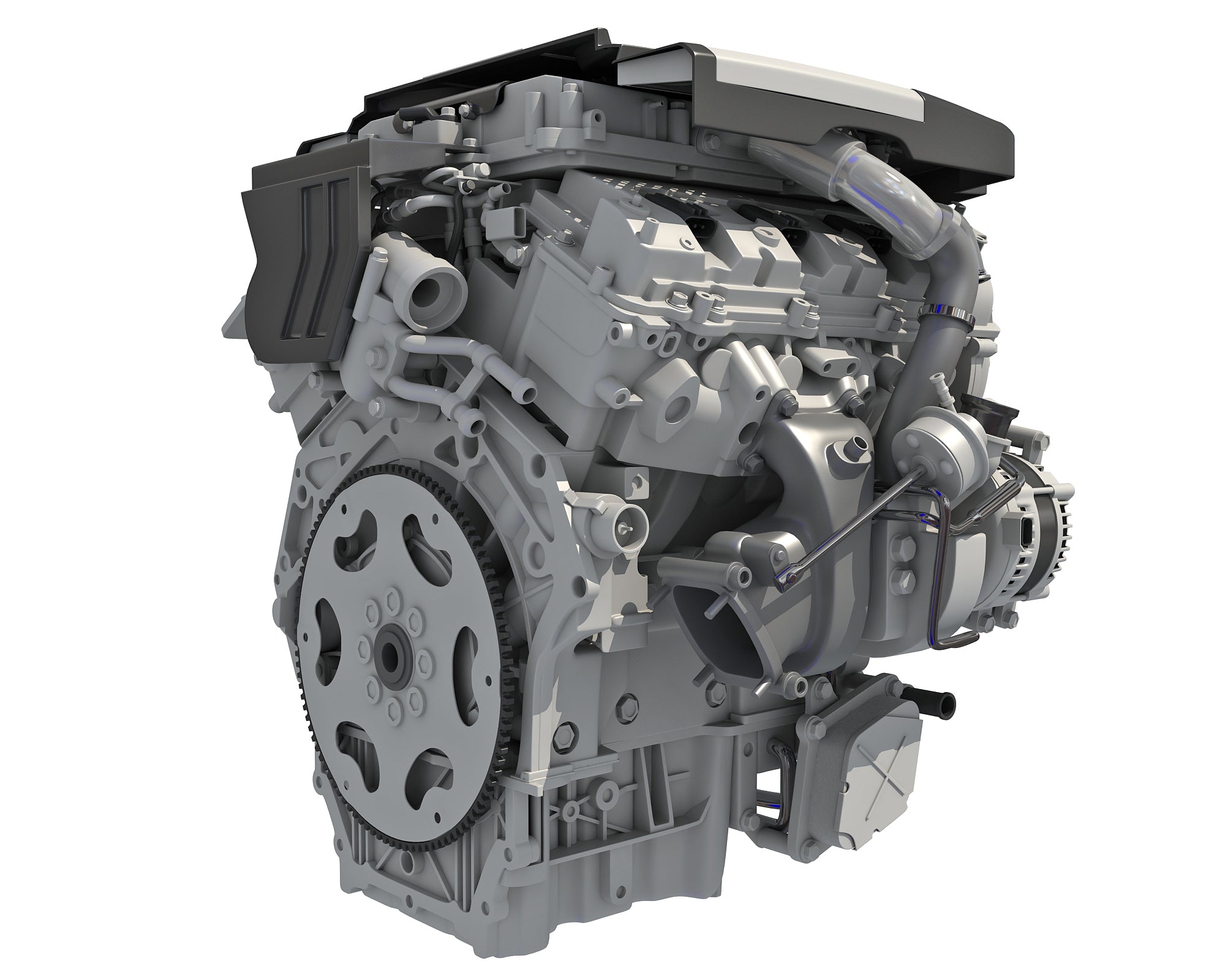 Animated V6 Engine