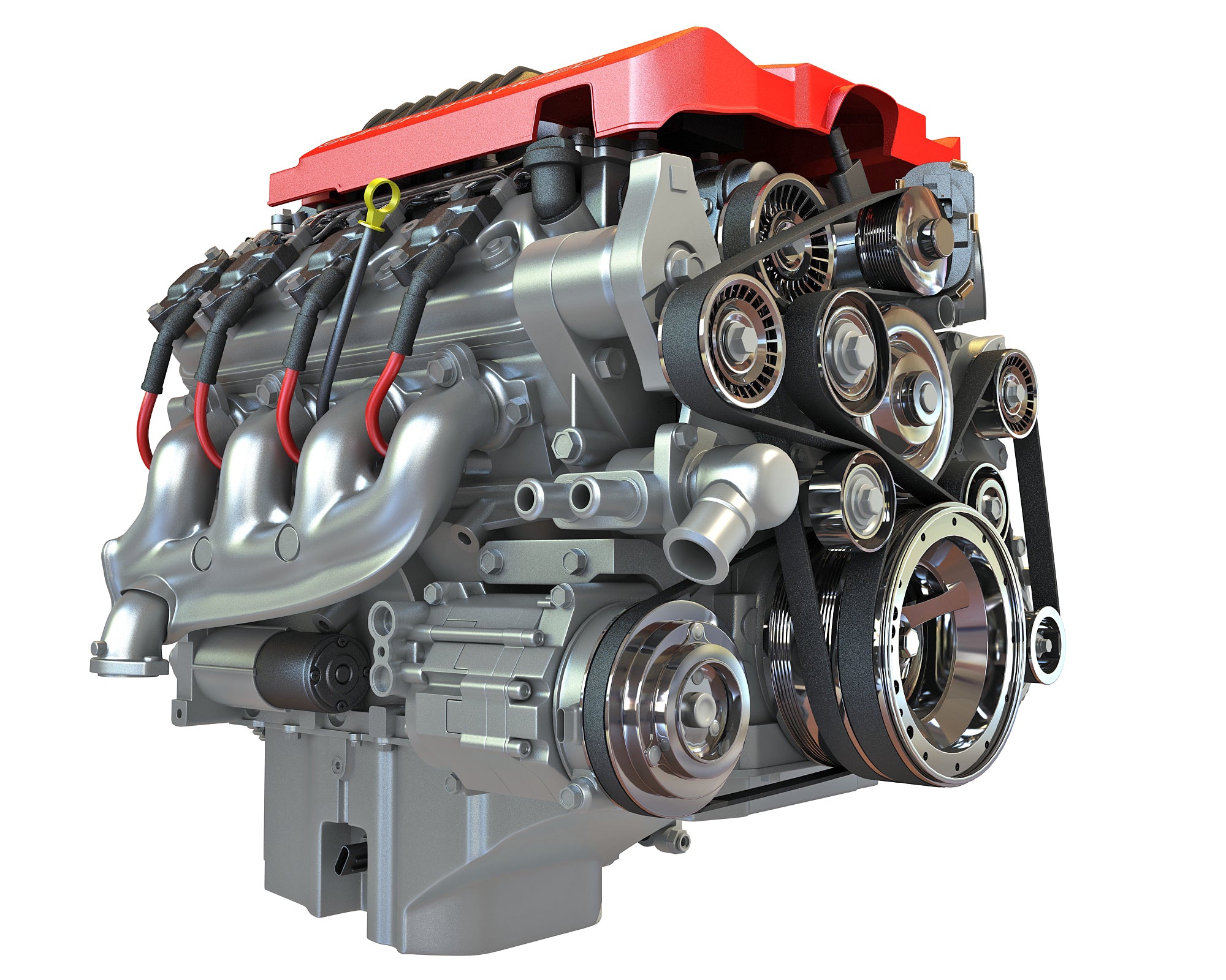 3D Models V8 Supercharged Engine