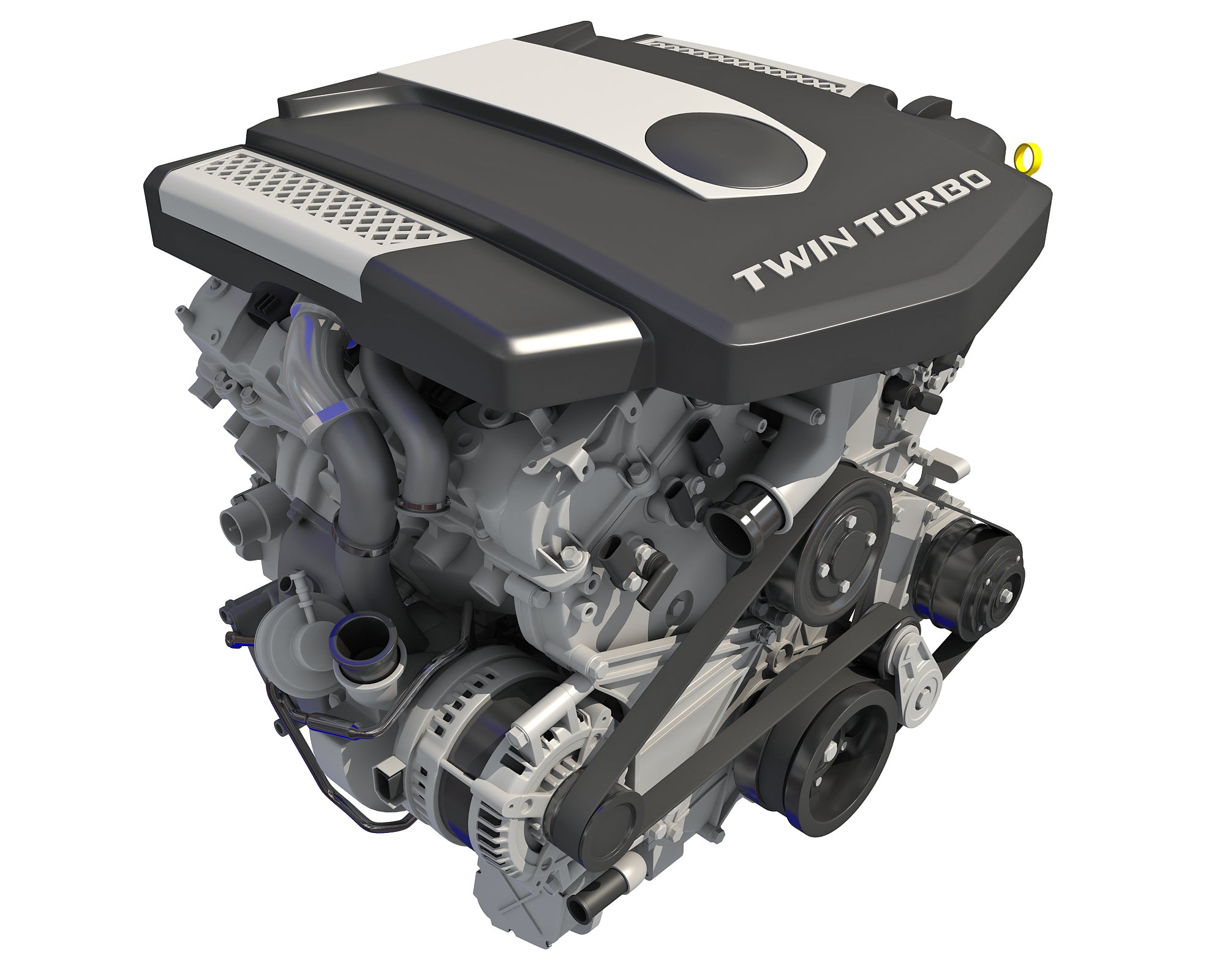 Animated V6 Engine