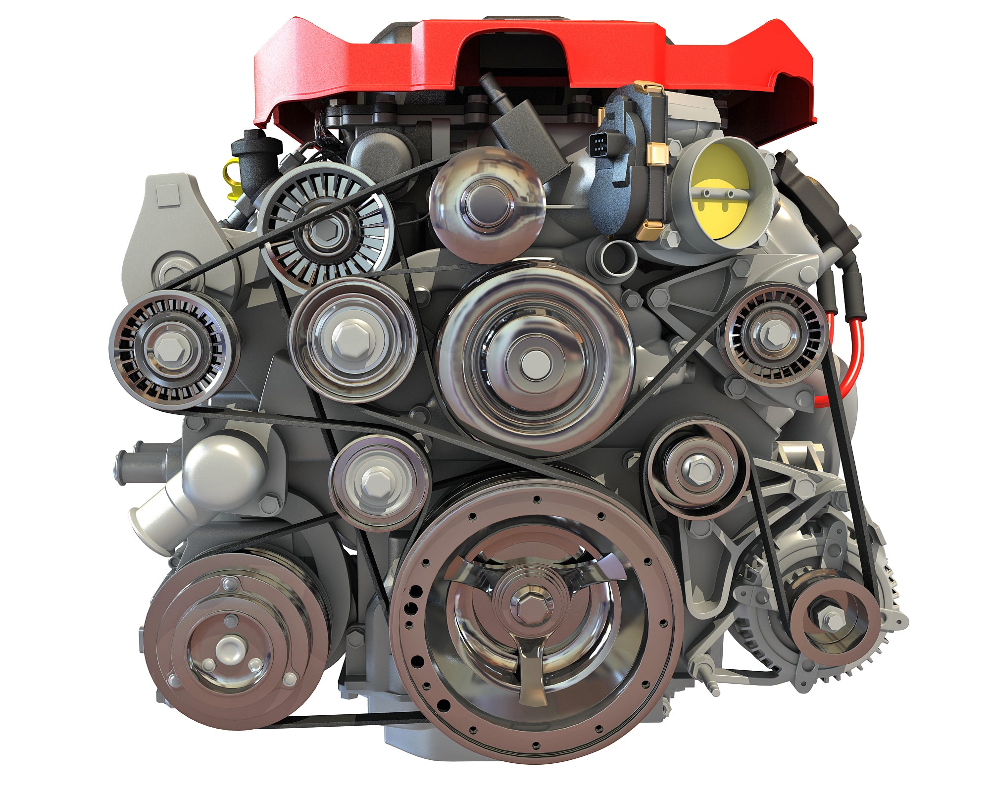 3D Models V8 Supercharged Engine