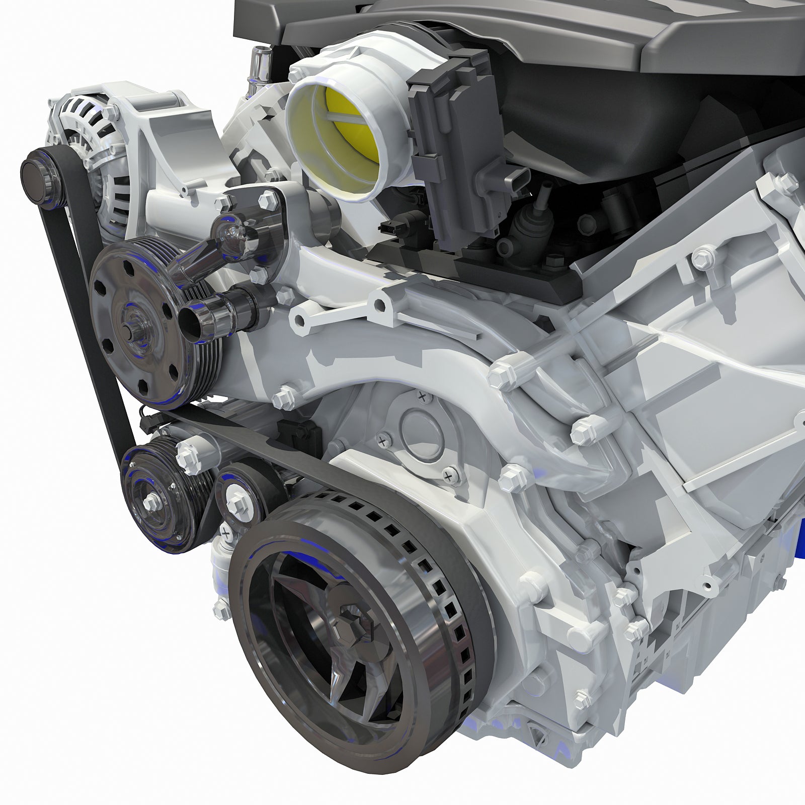 3D Models V8 Engine Light