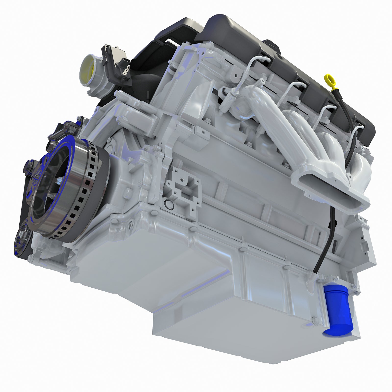 3D Models V8 Engine Light