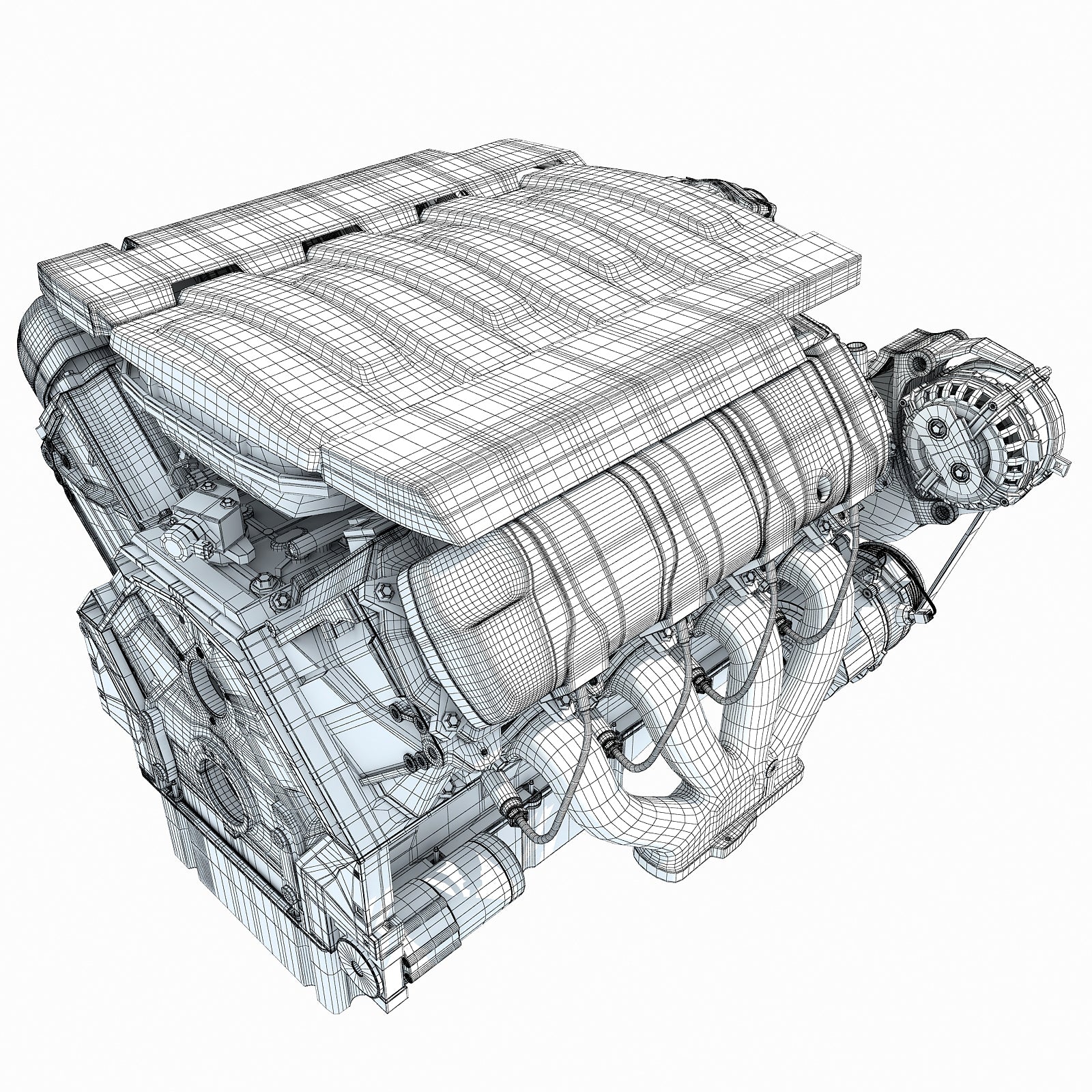 3D Models V8 Engine Light