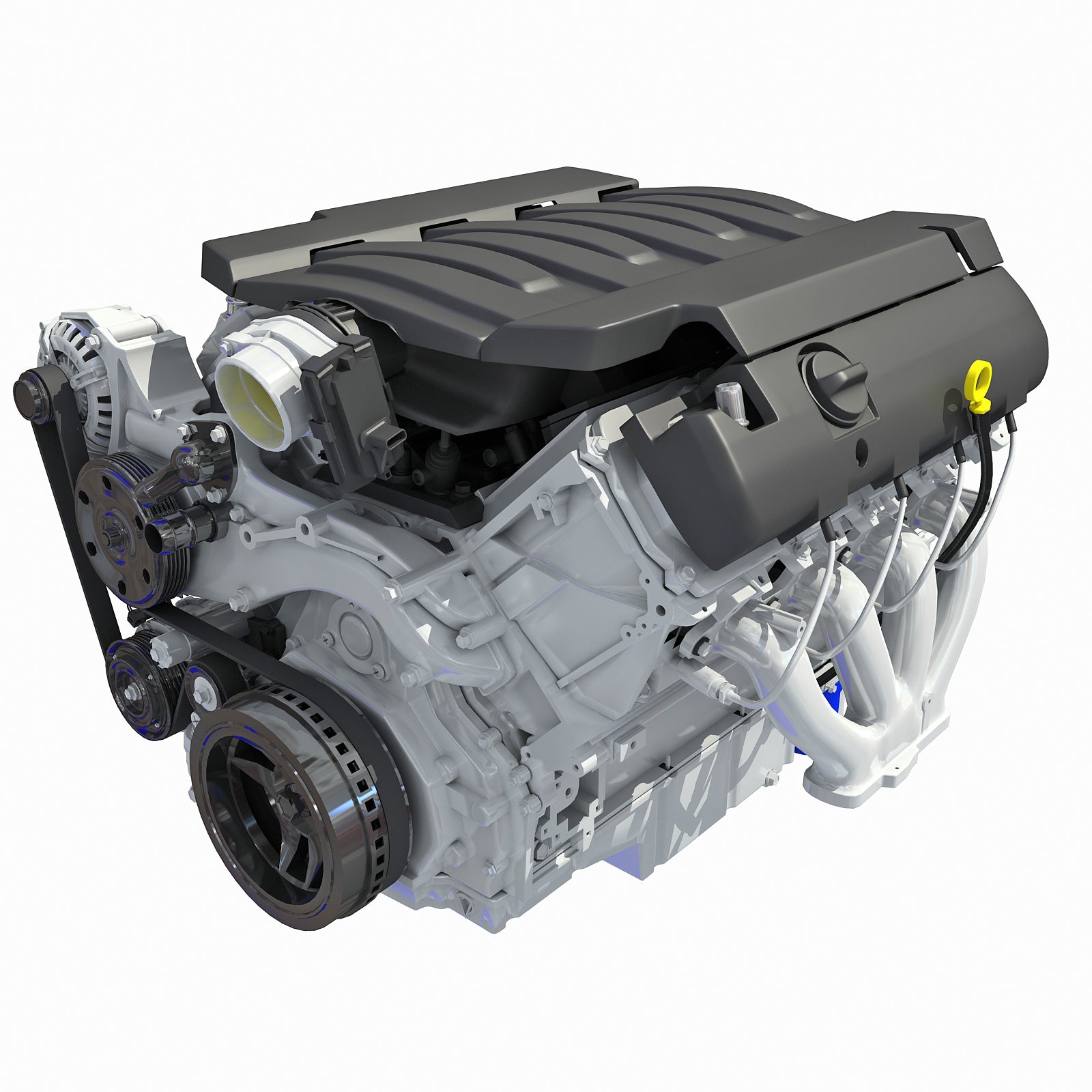3D Models V8 Engine Light
