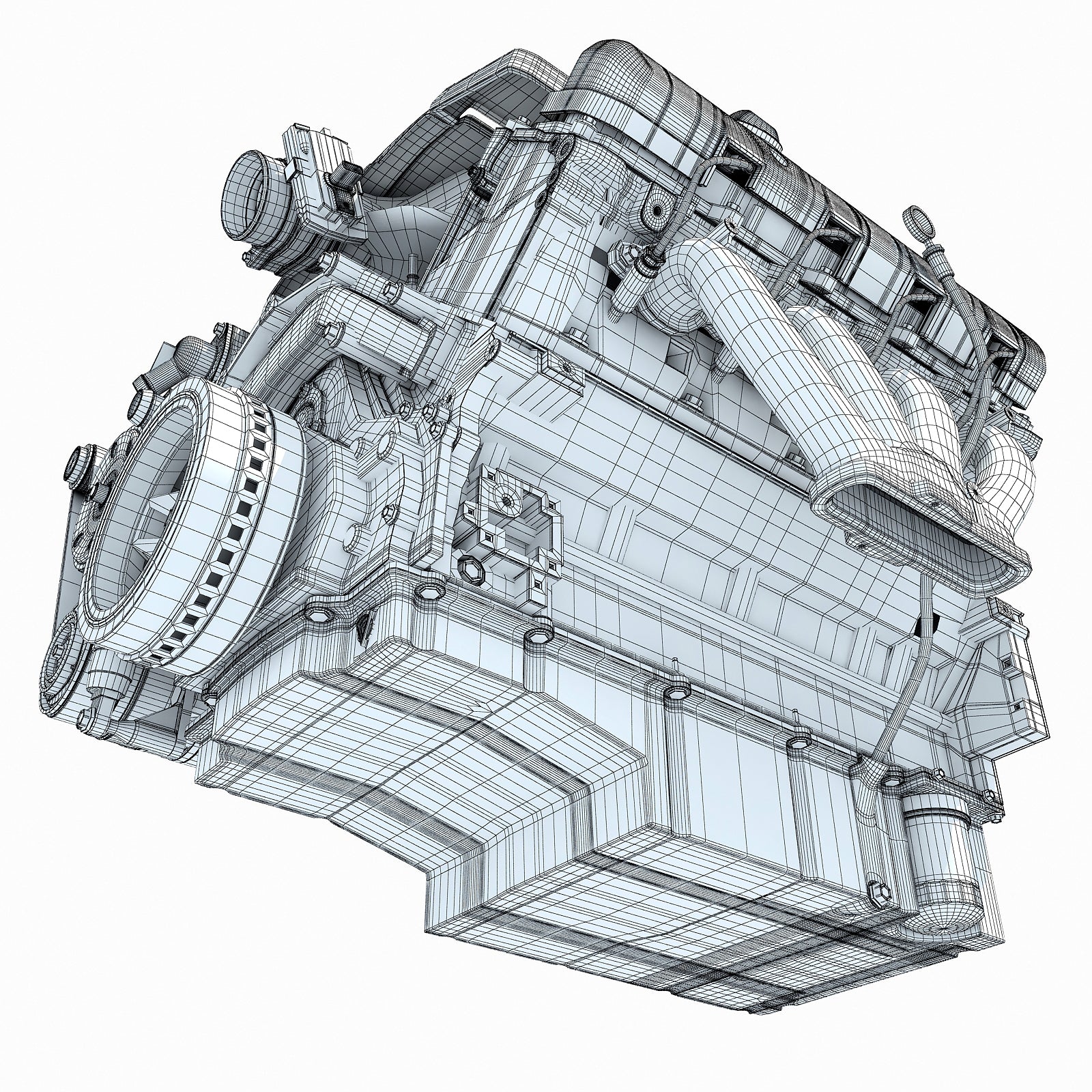 3D Models V8 Engine Light