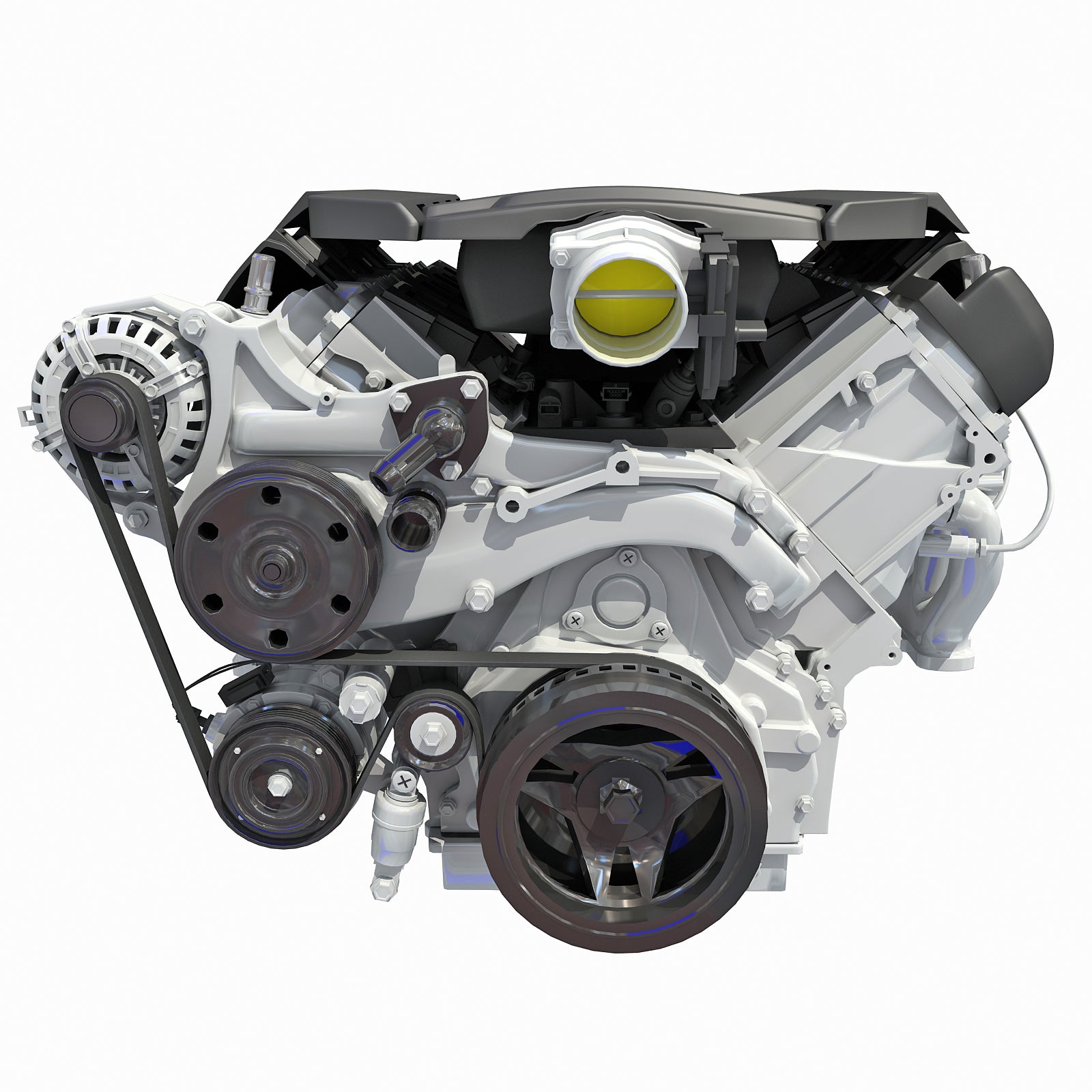 3D Models V8 Engine Light