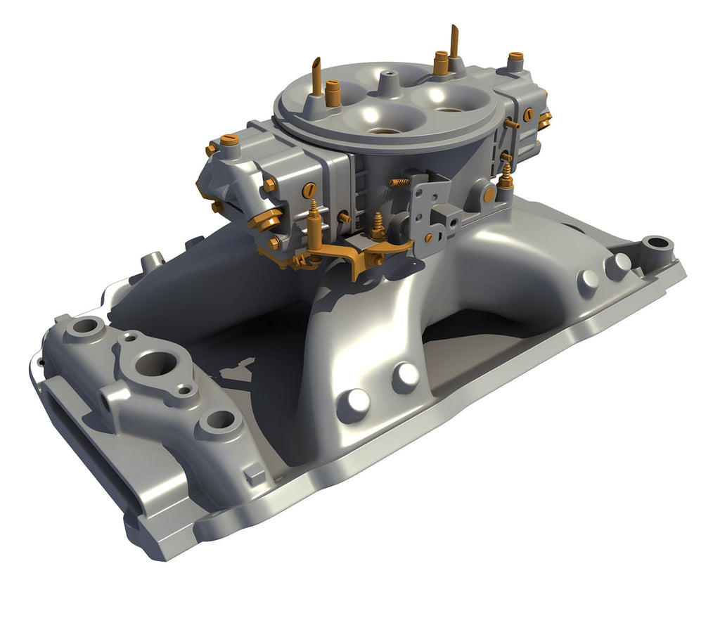 3D Holley Carburetor Intake Manifold Model