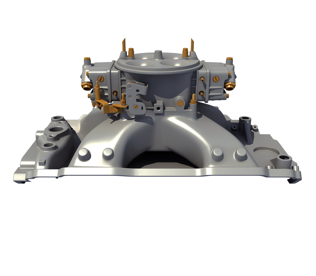 3D Holley Carburetor Intake Manifold Model