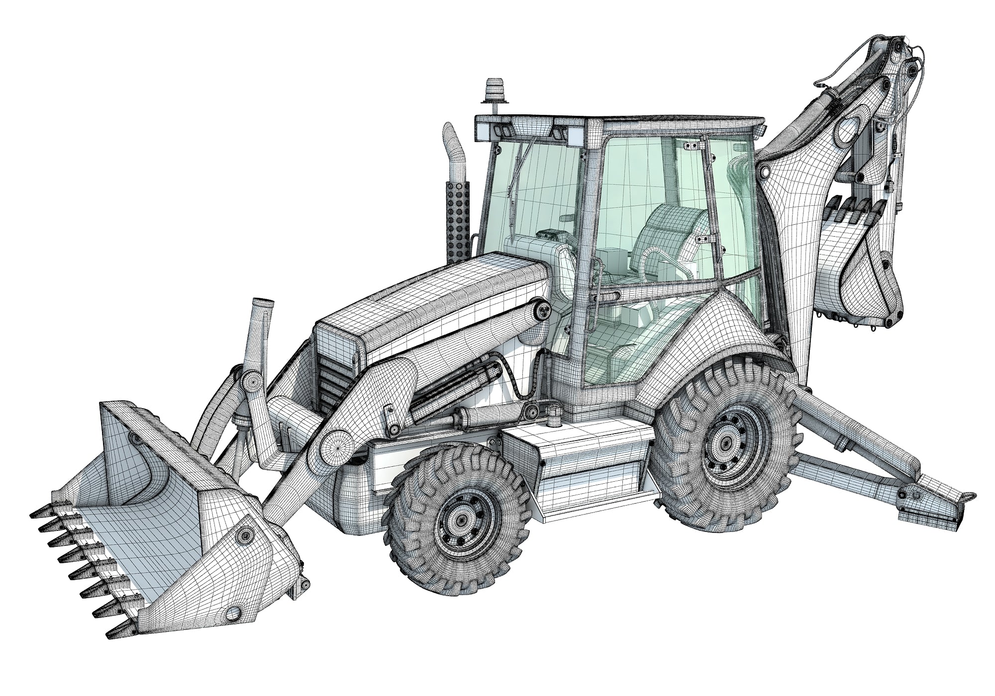 3D Backhoe Models