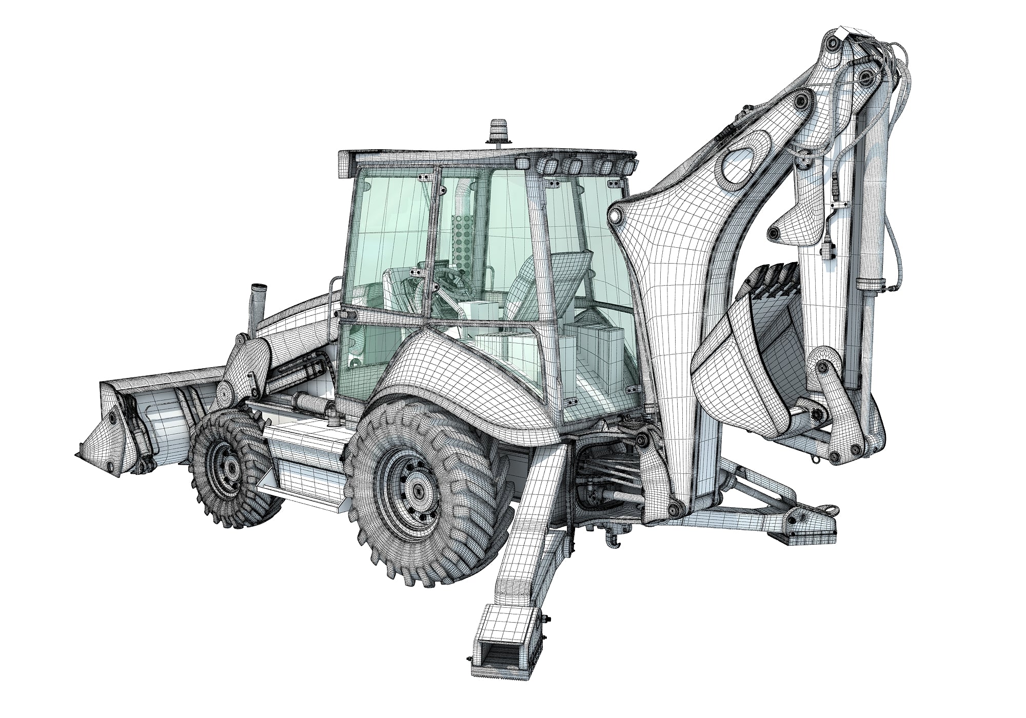 3D Backhoe Models