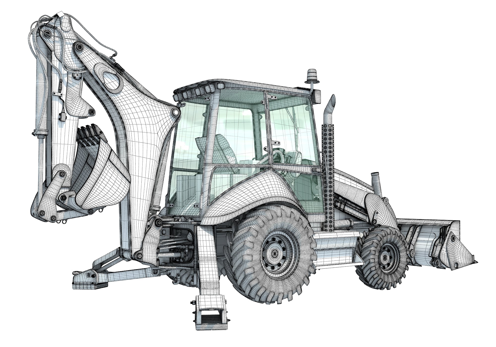 3D Backhoe Models