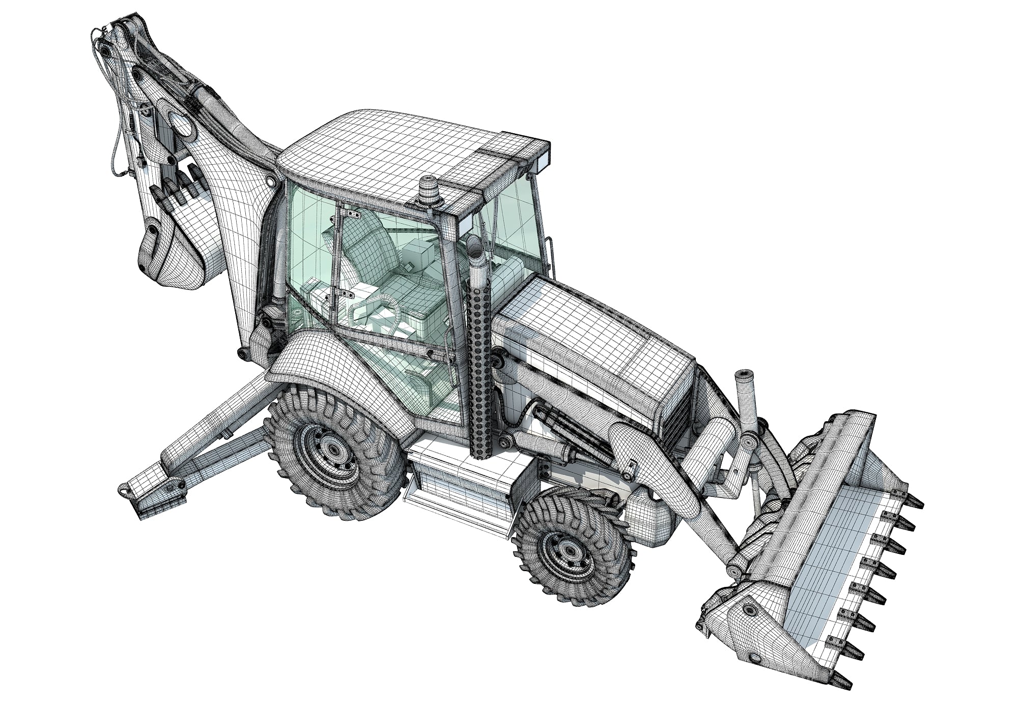 3D Backhoe Models