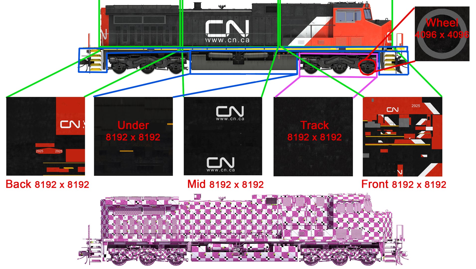 Locomotive Canadian National Railway CN