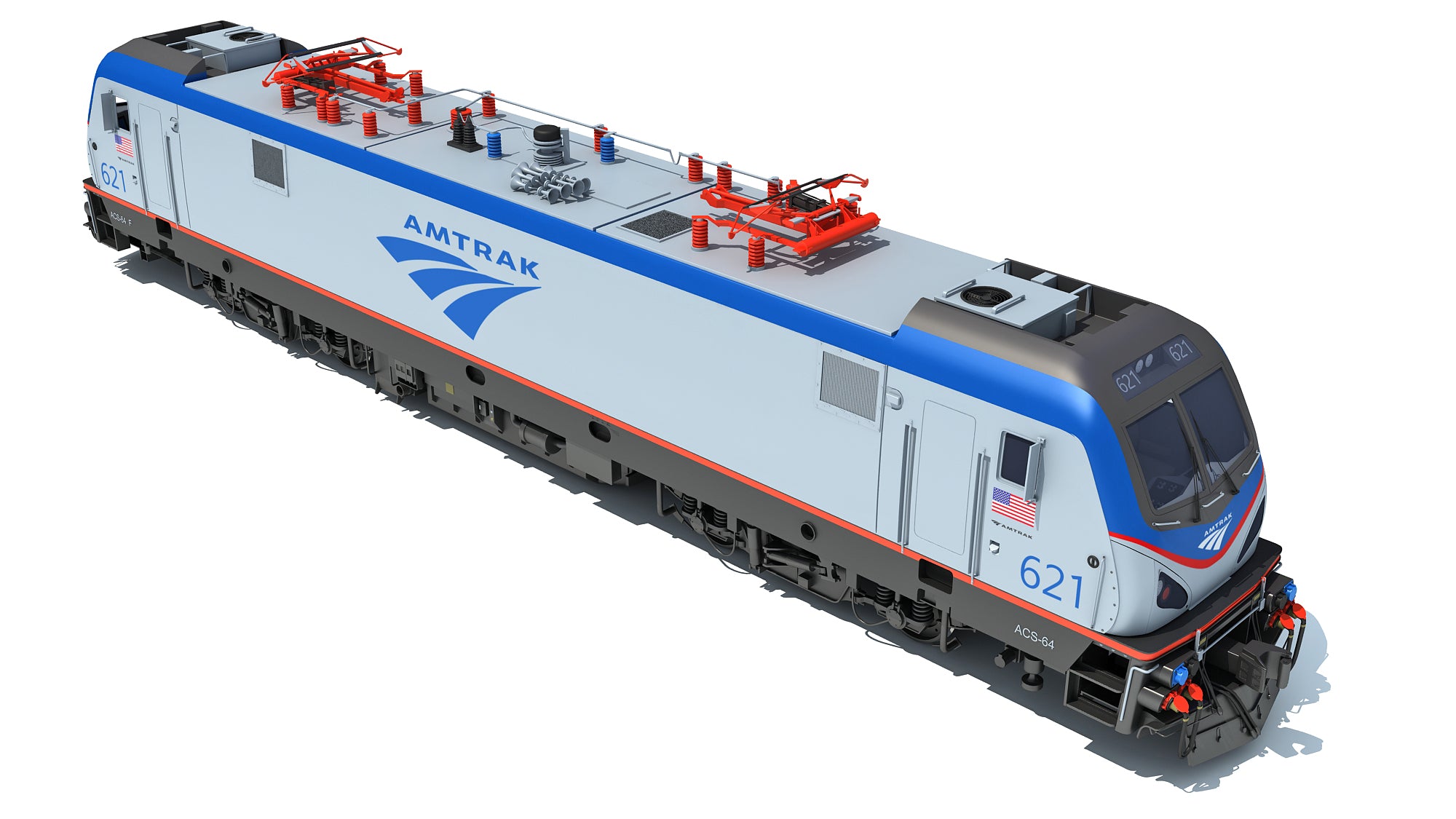 3D Amtrak Electric Locomotive