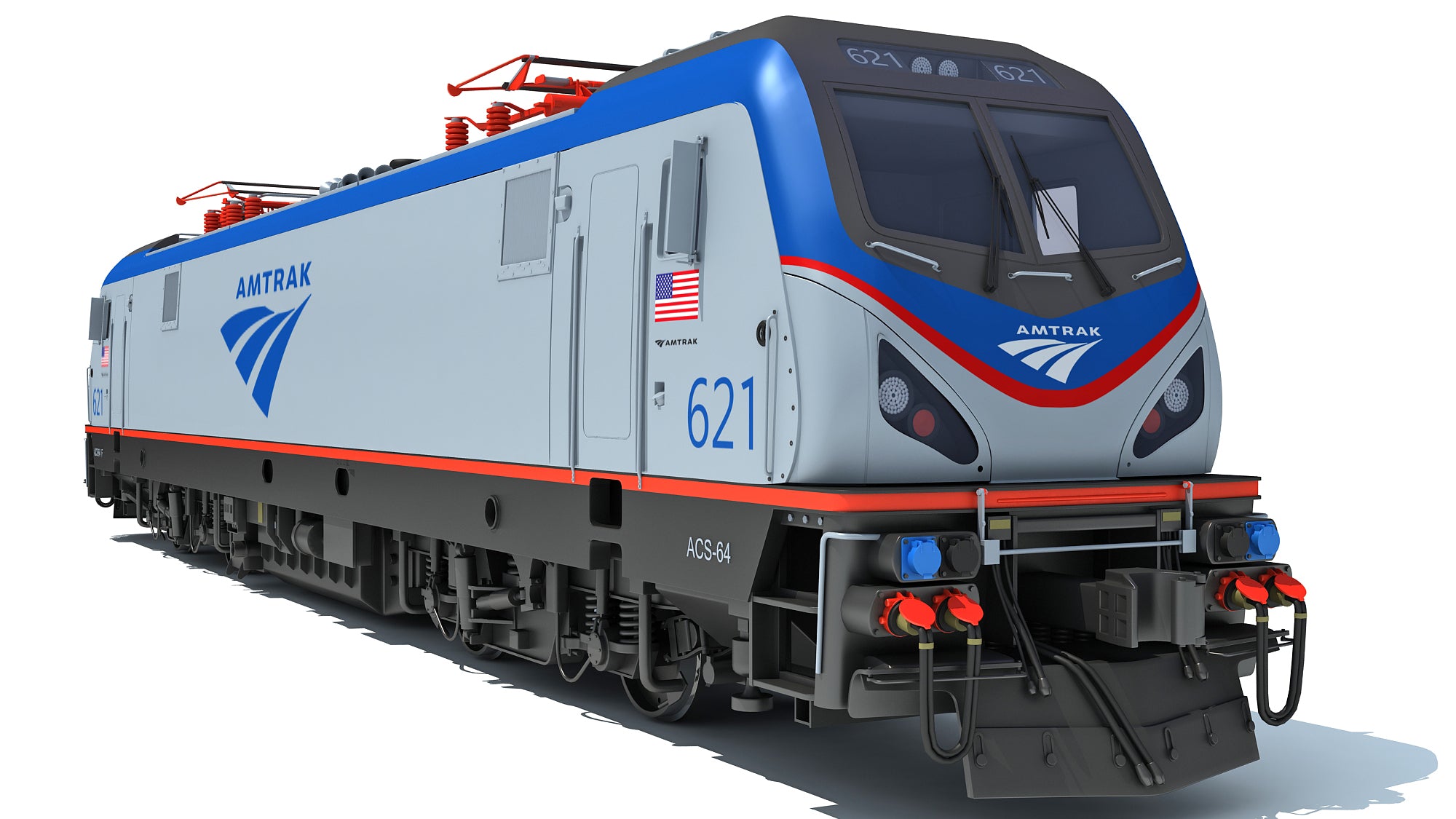 3D Amtrak Electric Locomotive