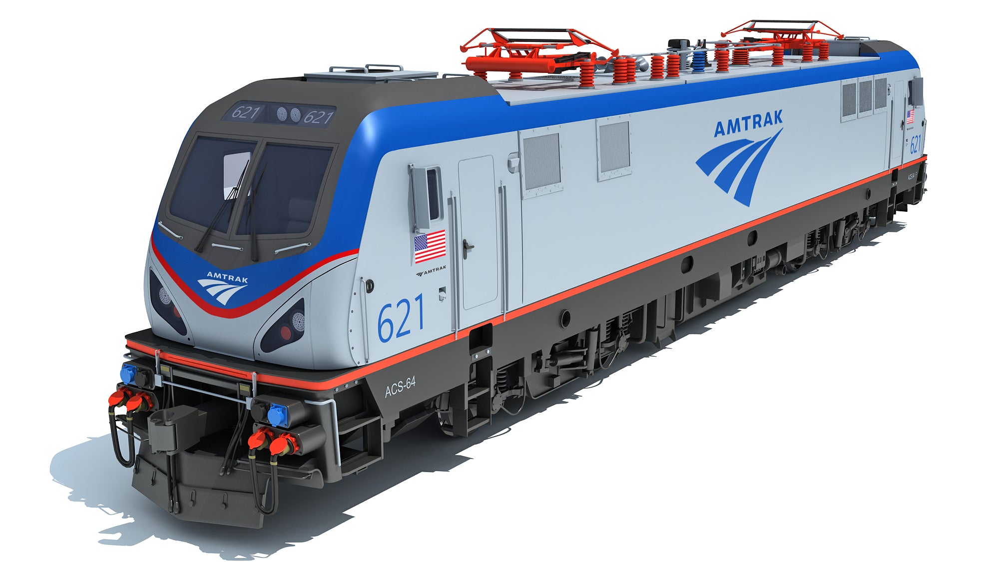3D Amtrak Electric Locomotive