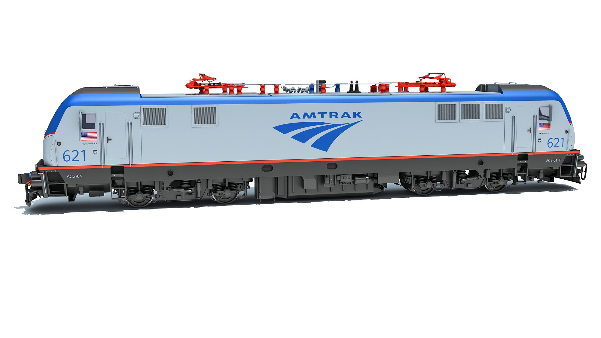 3D Amtrak Electric Locomotive