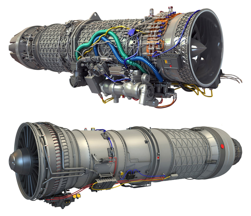 3D Military Turbofan Afterburning Engines