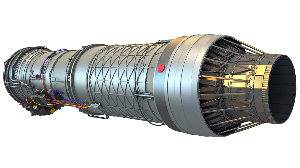 3D Military Turbofan Afterburning Engines