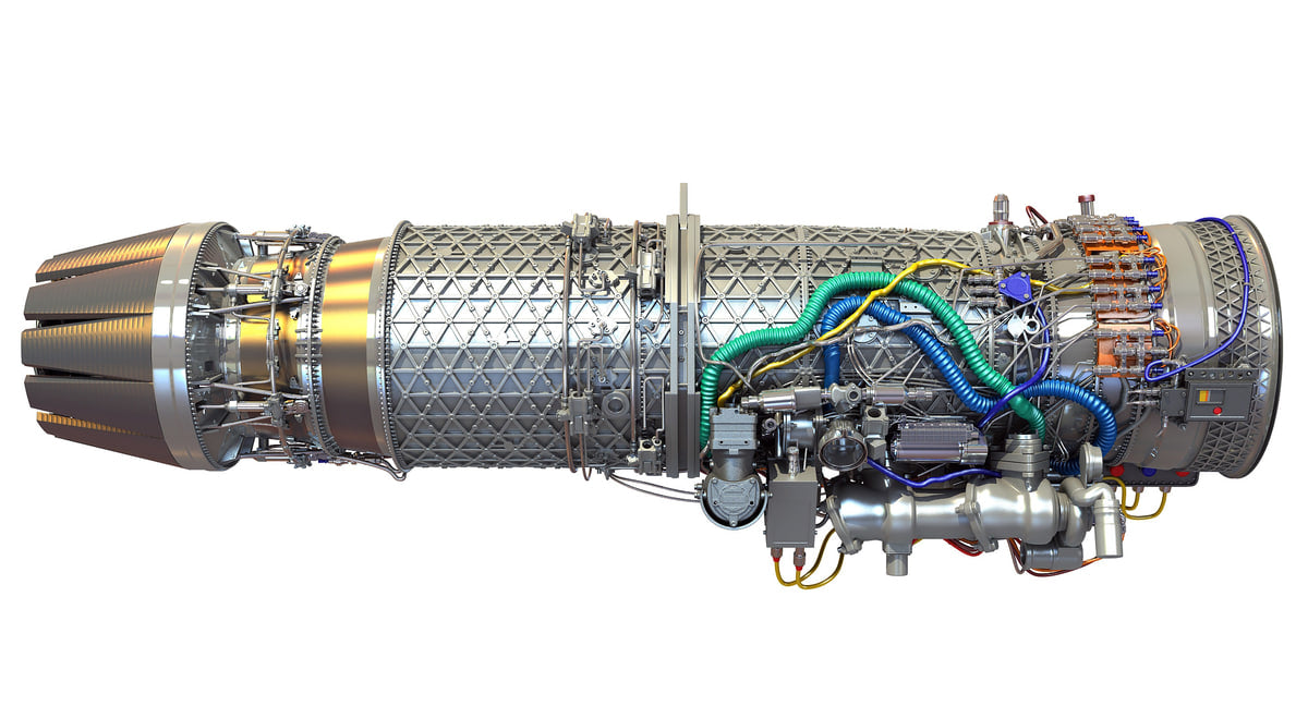 3D Military Turbofan Afterburning Engines