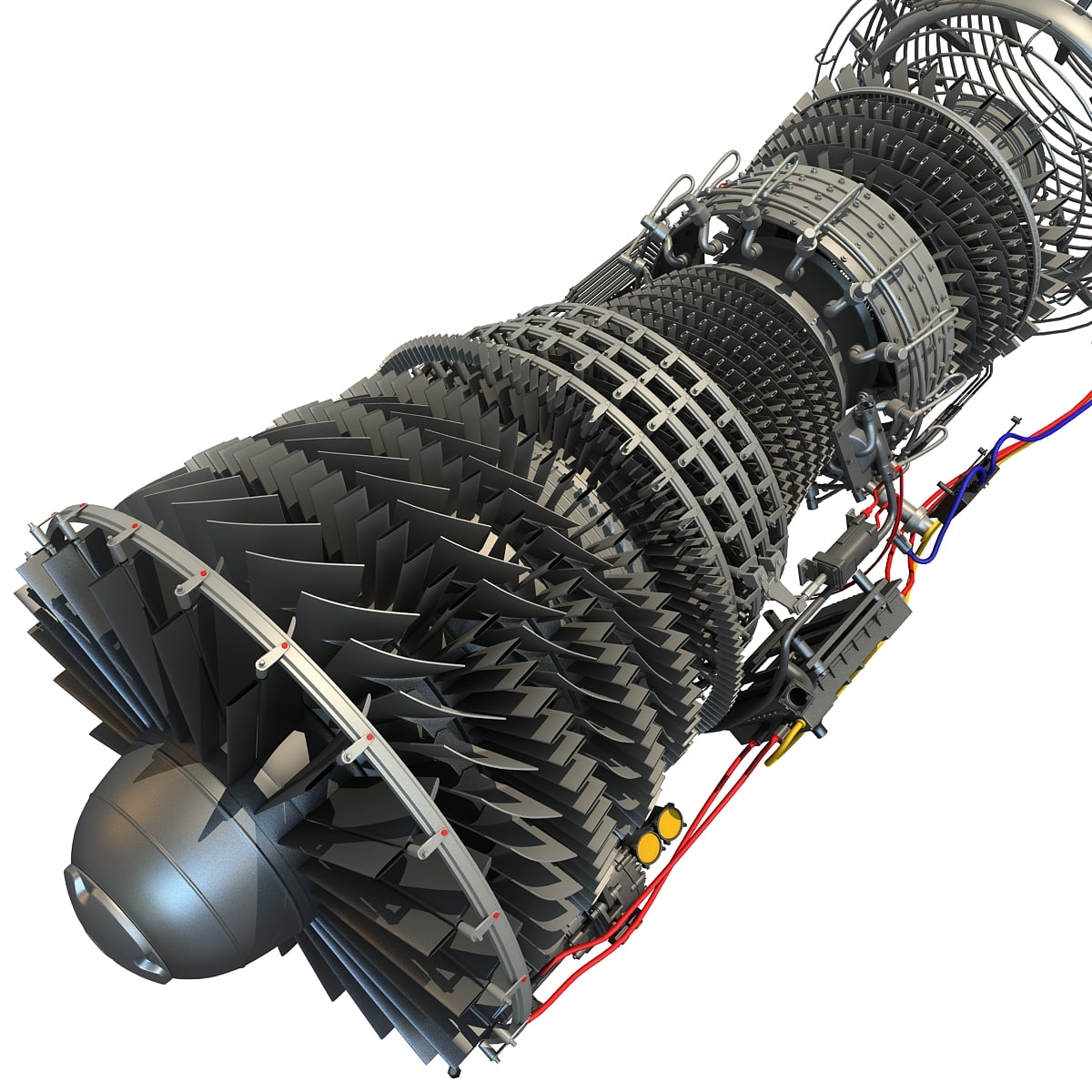 3D Military Turbofan Afterburning Engines