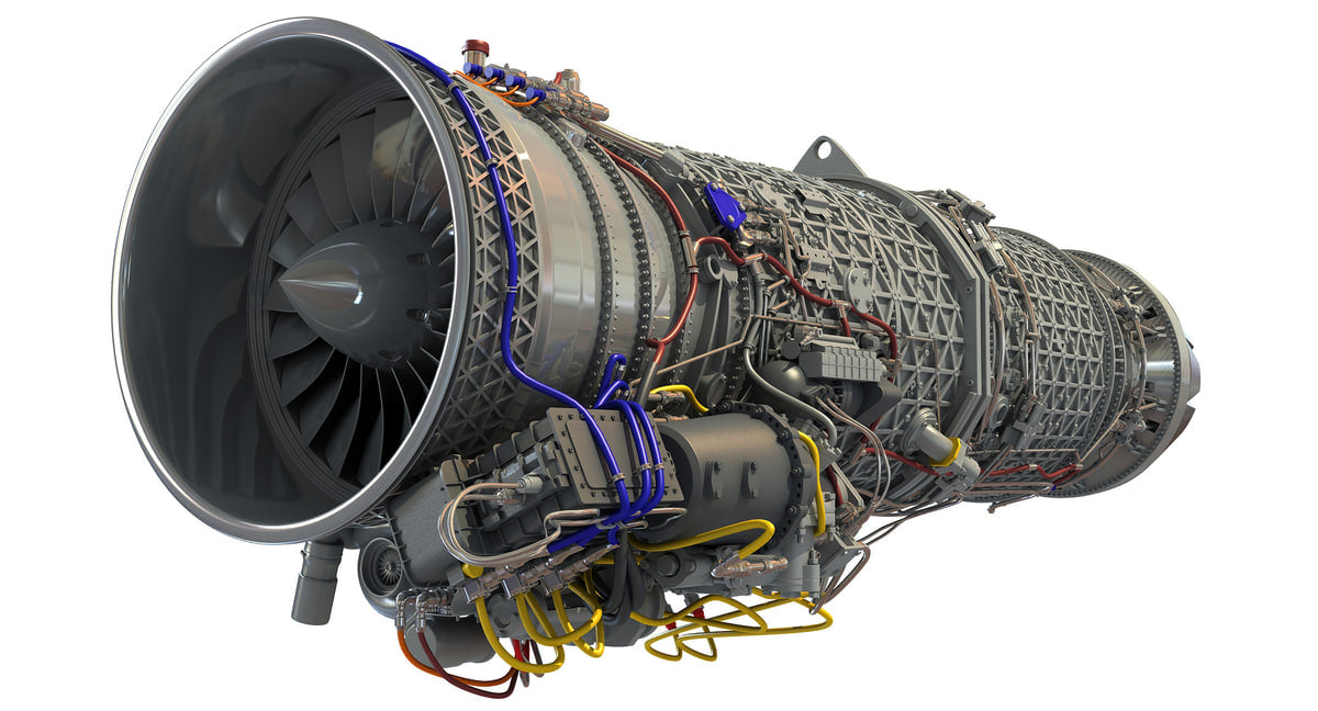 3D Military Turbofan Afterburning Engines