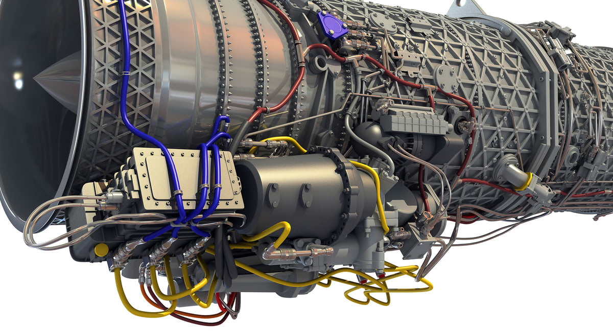 3D Military Turbofan Afterburning Engines
