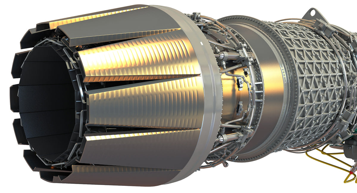 3D Military Turbofan Afterburning Engines