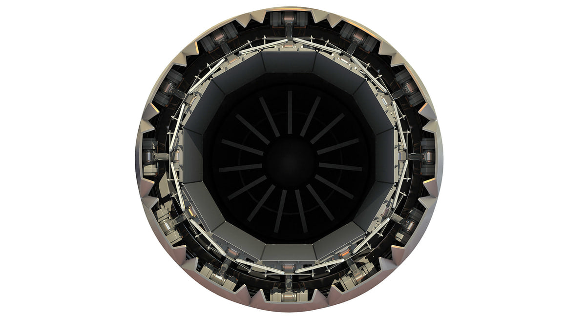 3D Military Turbofan Afterburning Engines