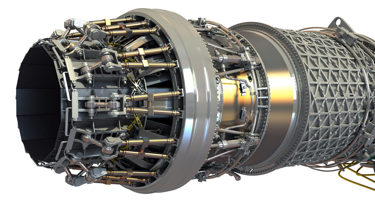 3D Military Turbofan Afterburning Engines