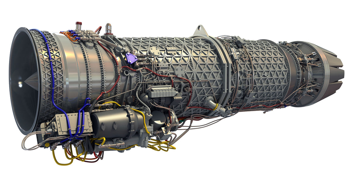 3D Military Turbofan Afterburning Engines