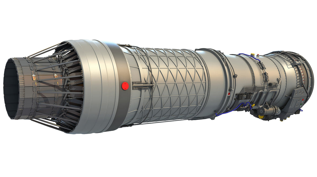 3D Military Turbofan Afterburning Engines