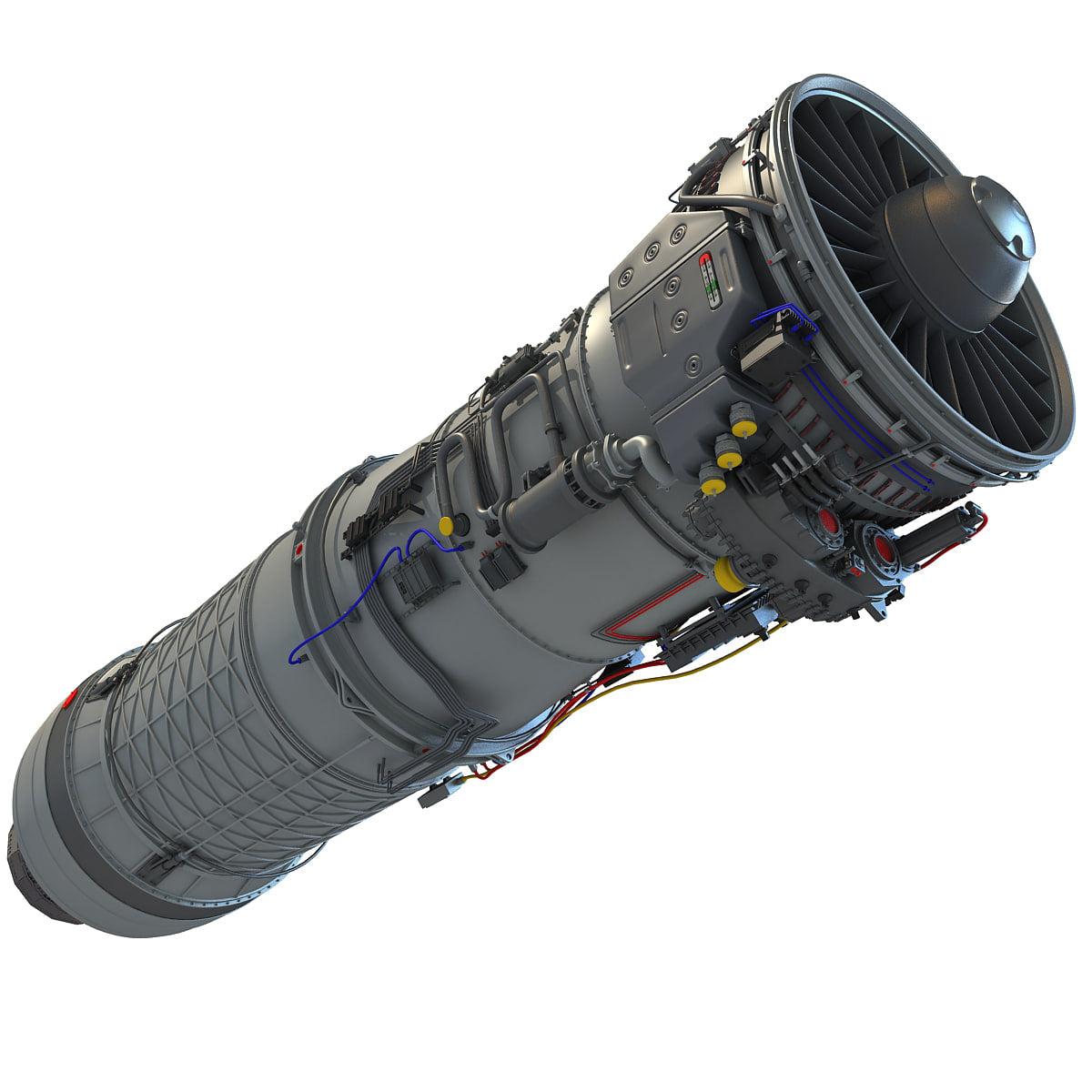 3D Military Turbofan Afterburning Engines