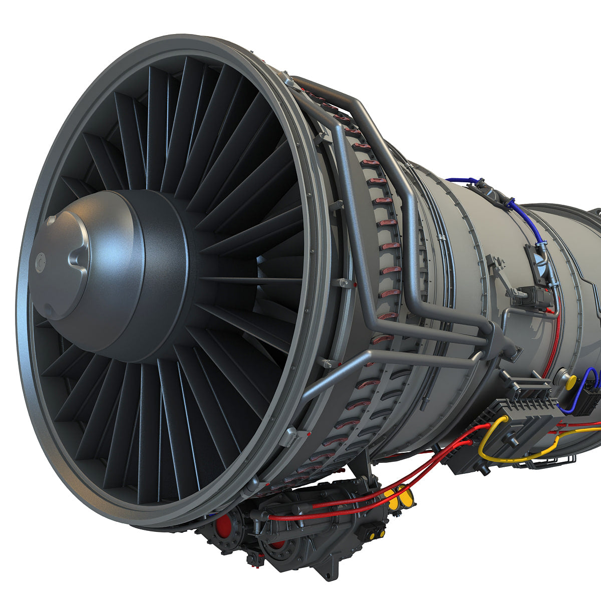 3D Military Turbofan Afterburning Engines