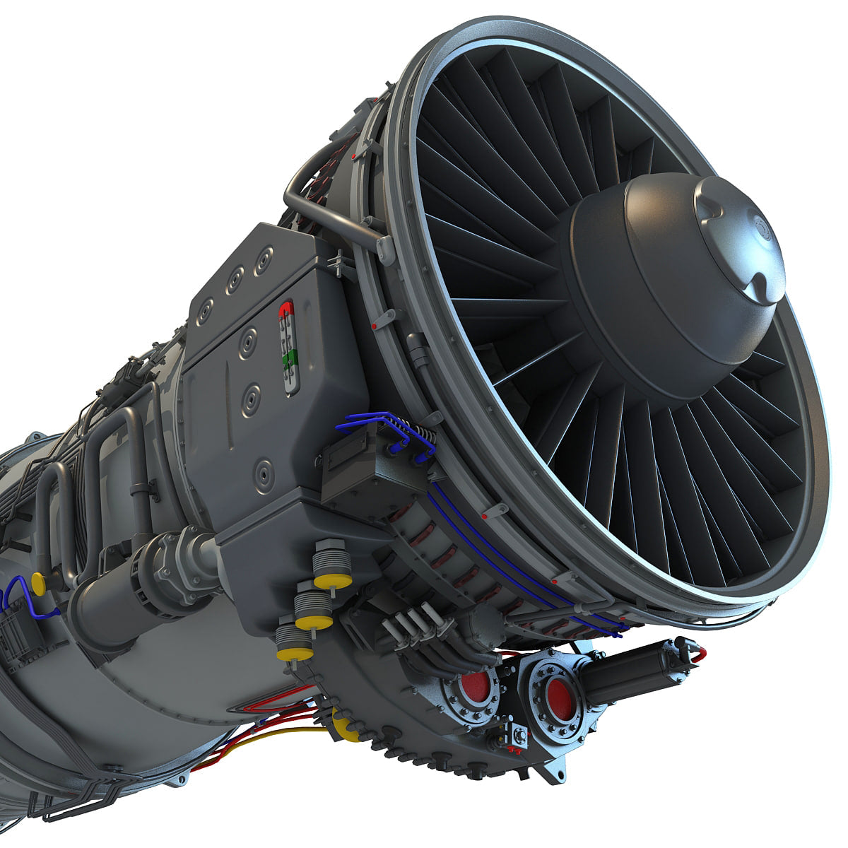 3D Military Turbofan Afterburning Engines