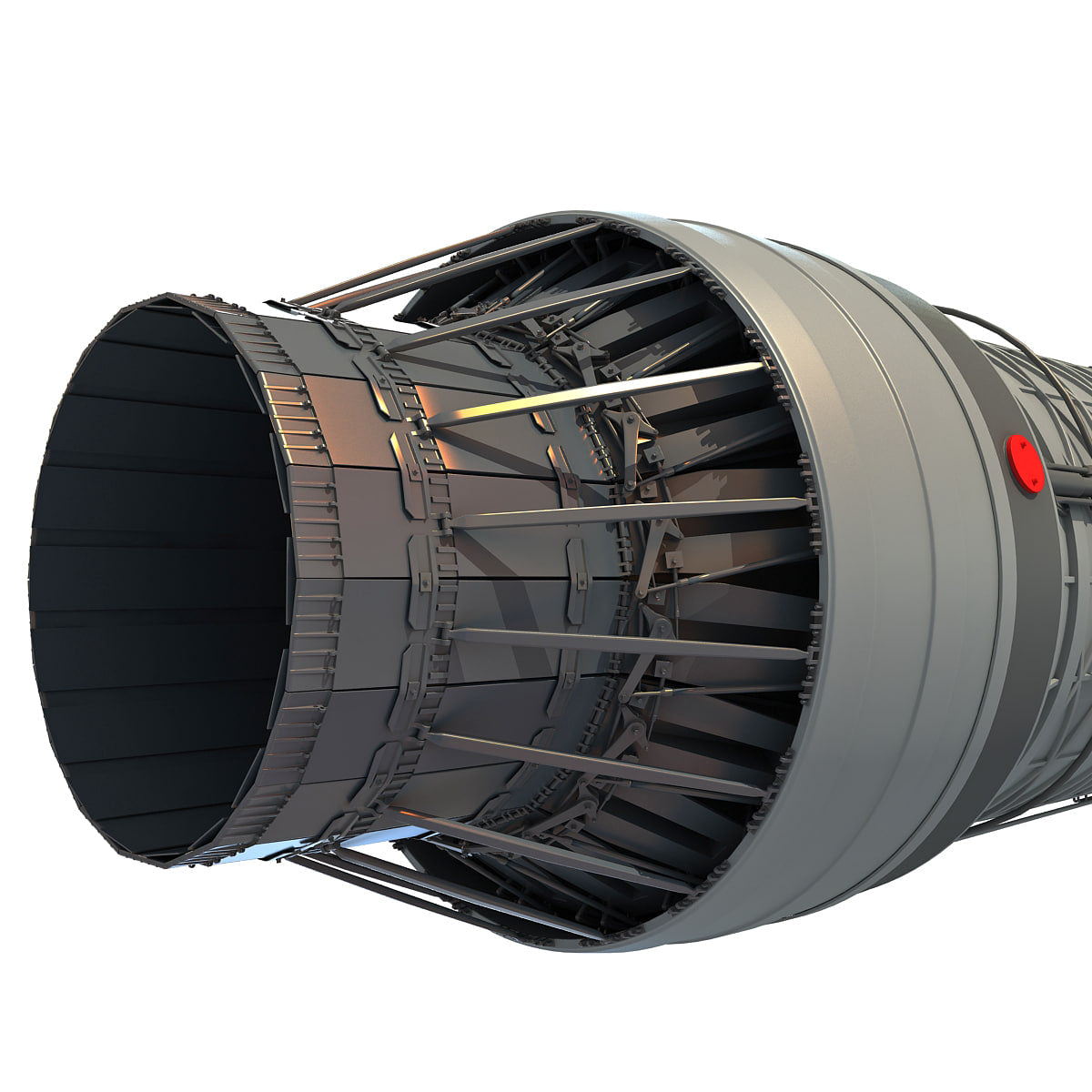 3D Military Turbofan Afterburning Engines