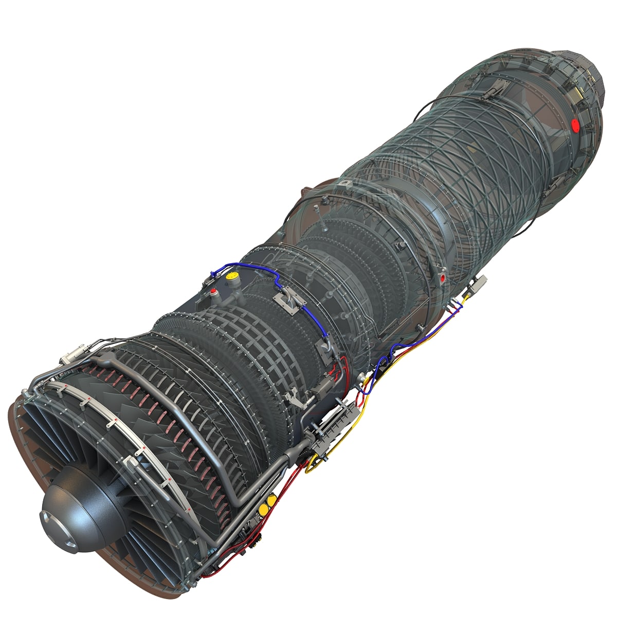 3D Military Turbofan Afterburning Engines