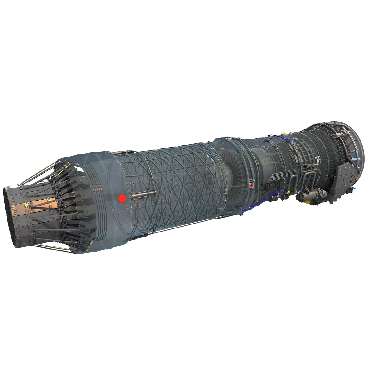 3D Military Turbofan Afterburning Engines