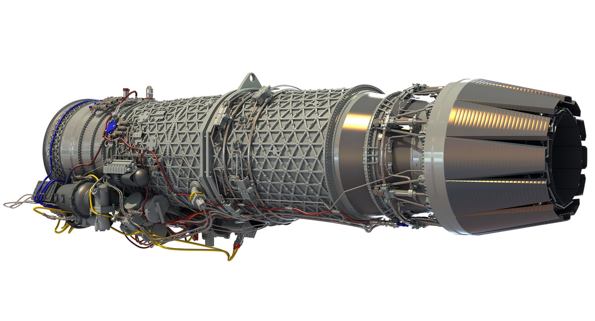 3D Military Turbofan Afterburning Engines