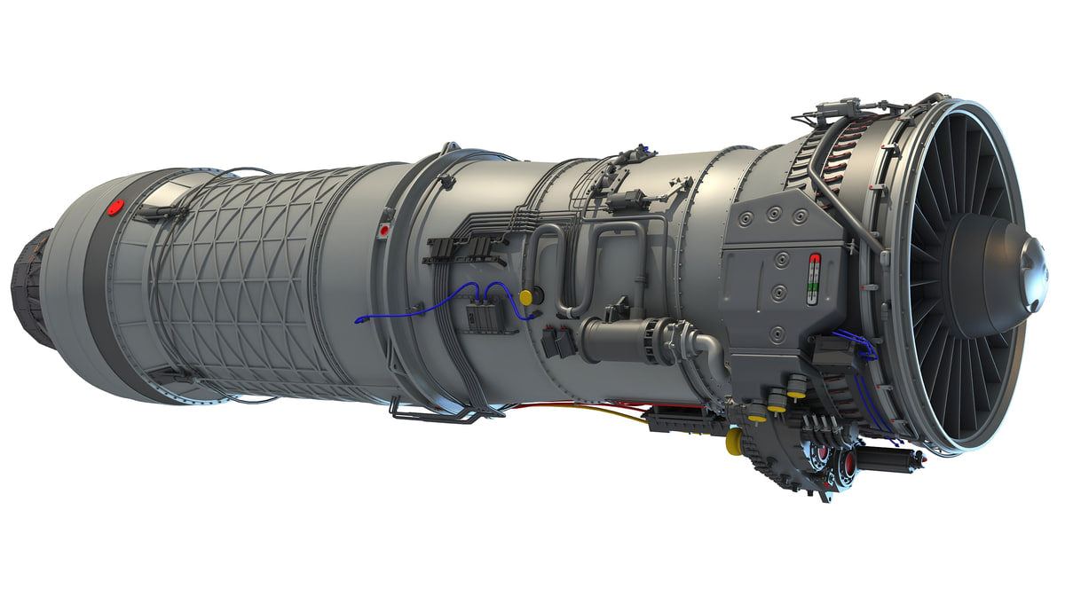 3D Military Turbofan Afterburning Engines