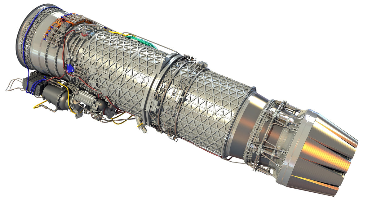 3D Military Turbofan Afterburning Engines