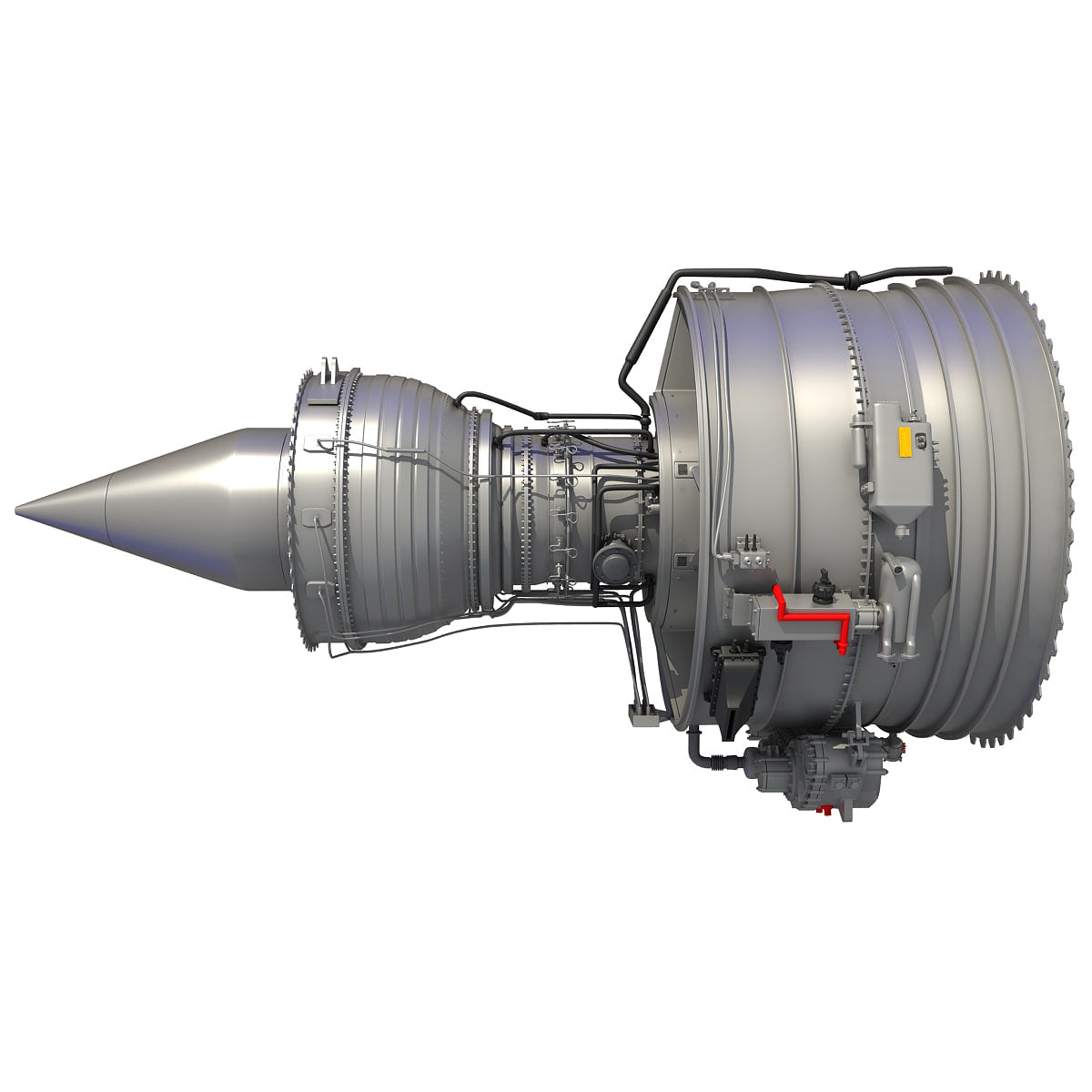 3D Model Sectioned Turbojet Engines