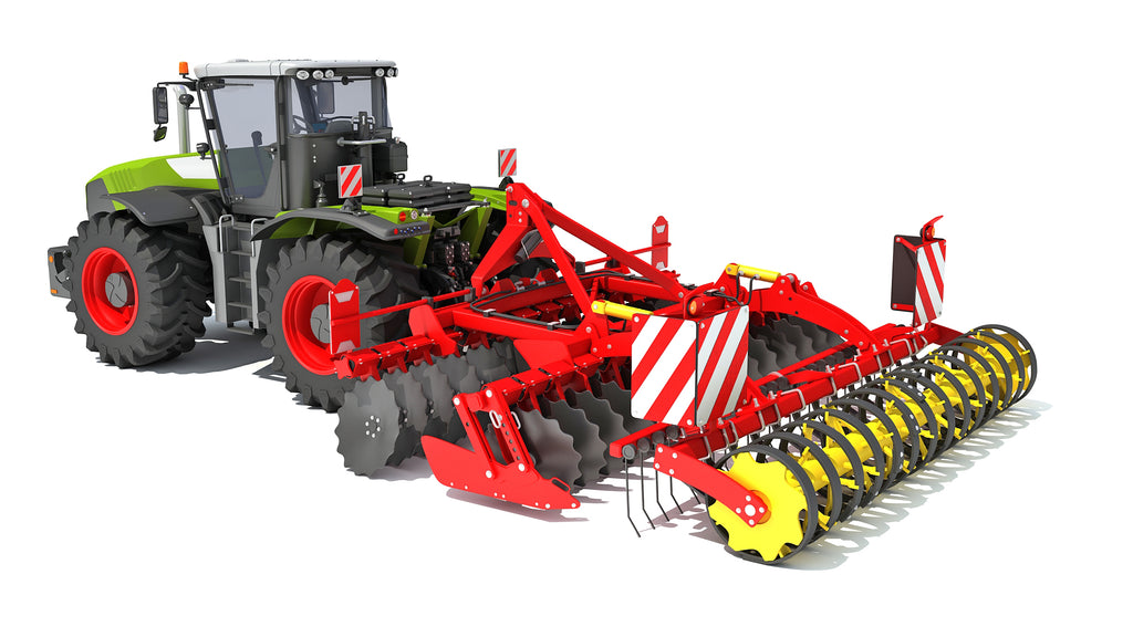 Tractor with Disc Harrow