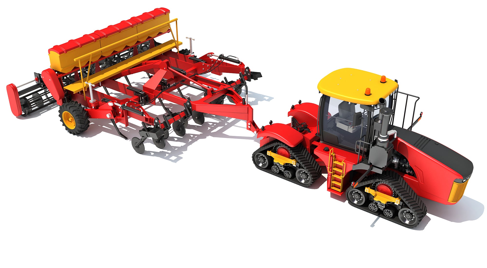 Tractor with Trailed Disc Harrow