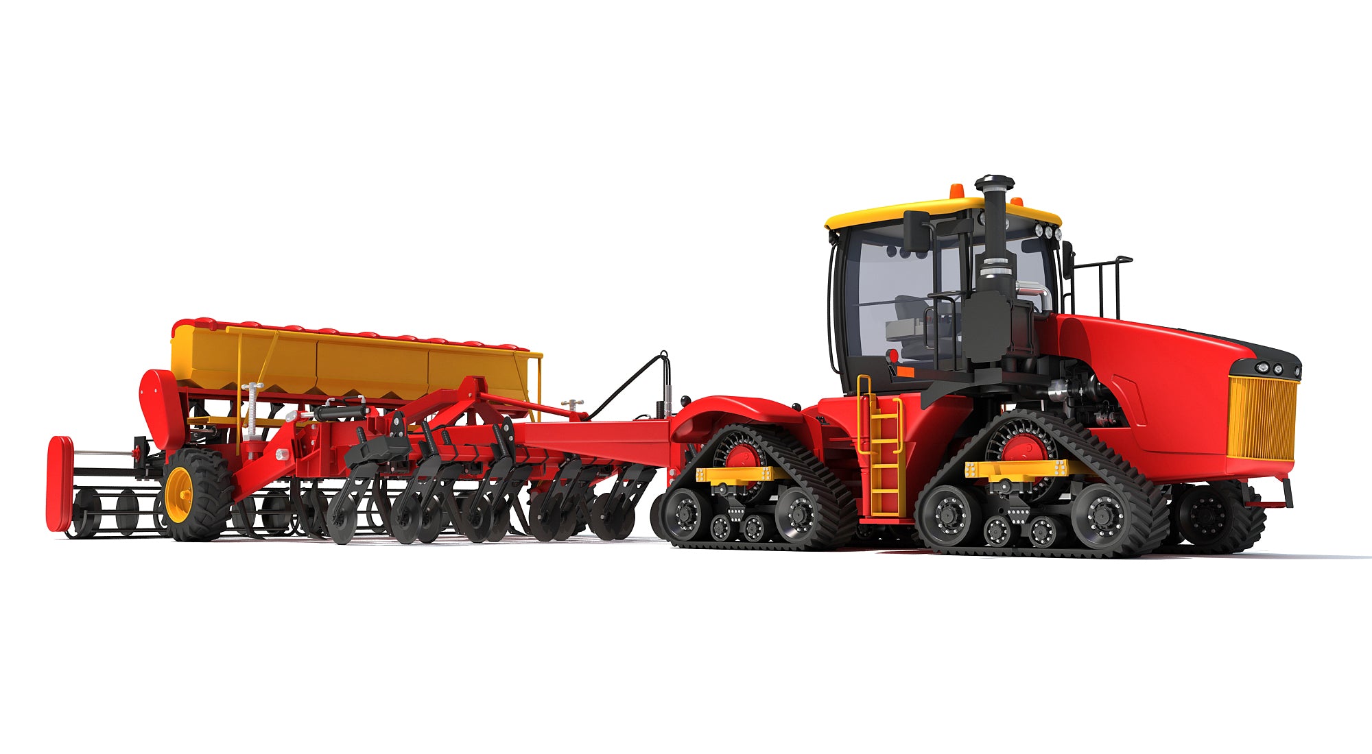 Tractor with Trailed Disc Harrow