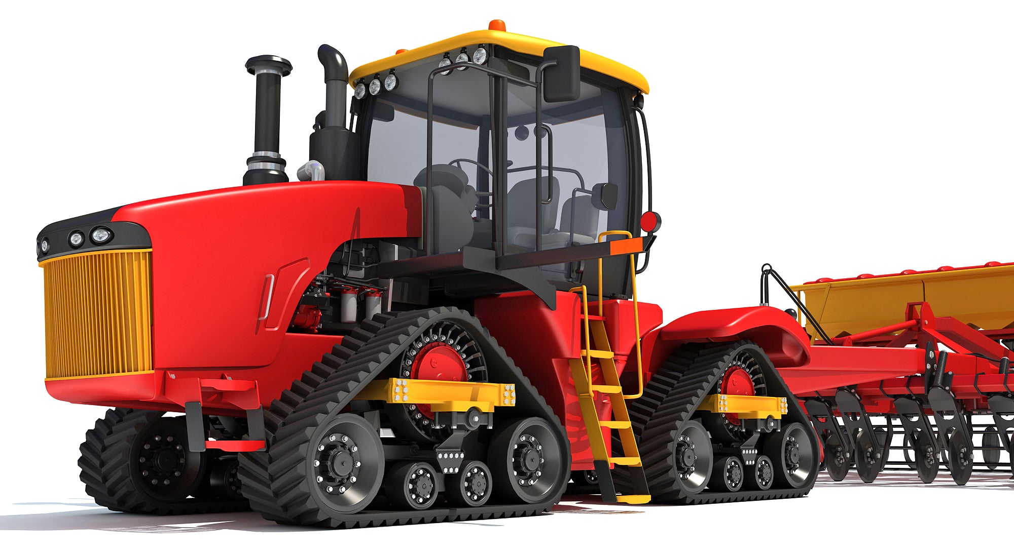 Tractor with Trailed Disc Harrow
