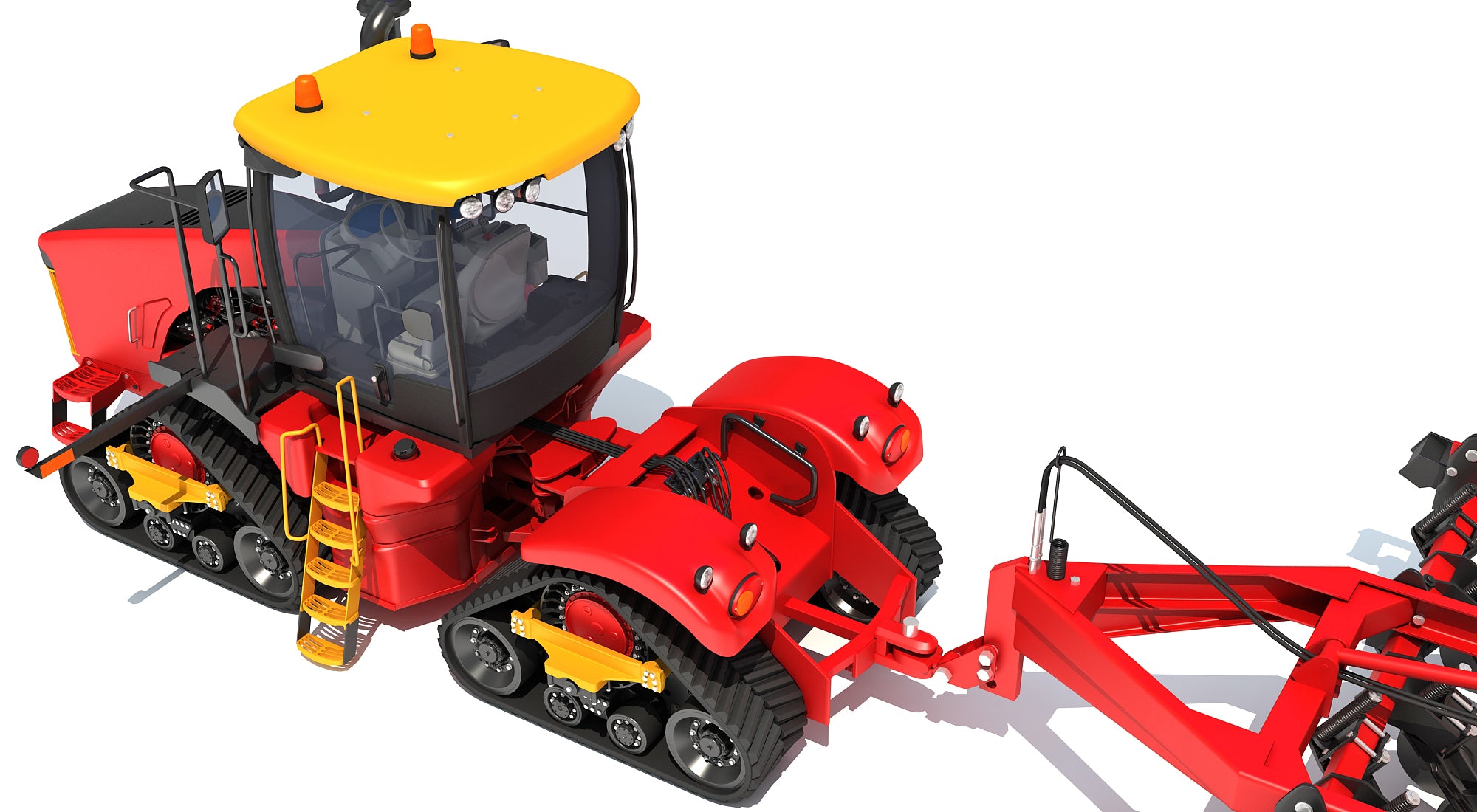 Tractor with Trailed Disc Harrow